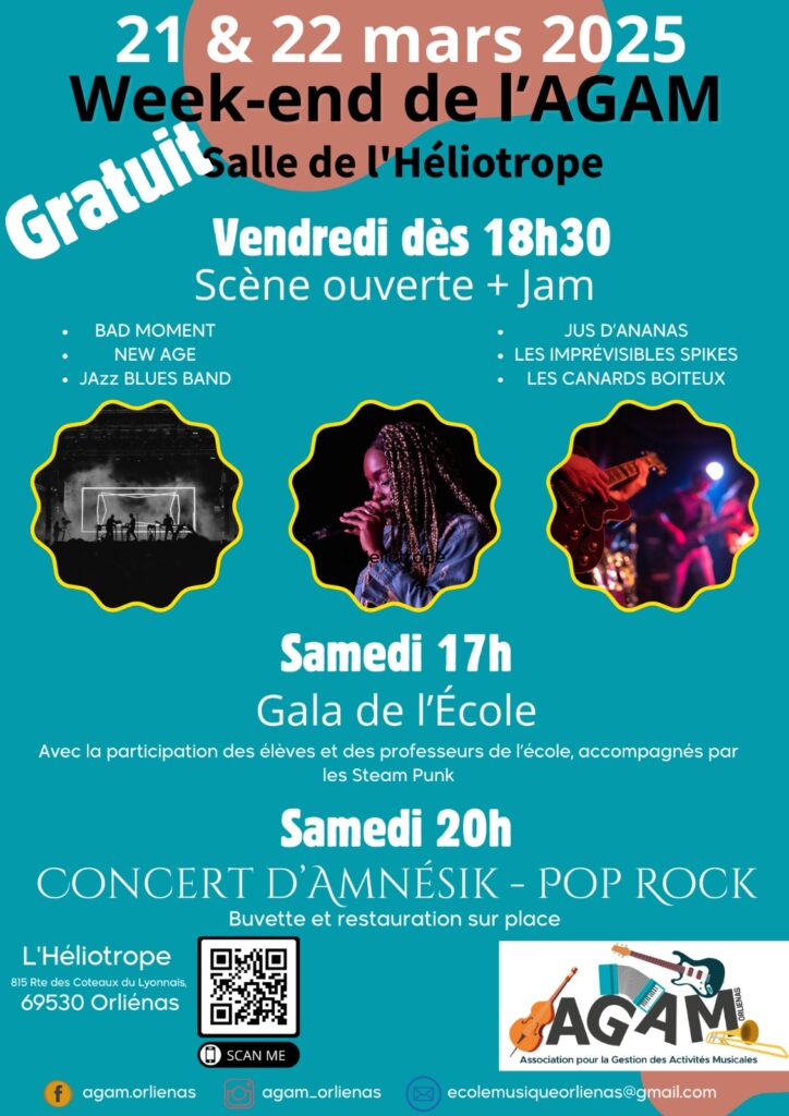 Concerts gratuits 21/22 Mars 2025 Orliènas 